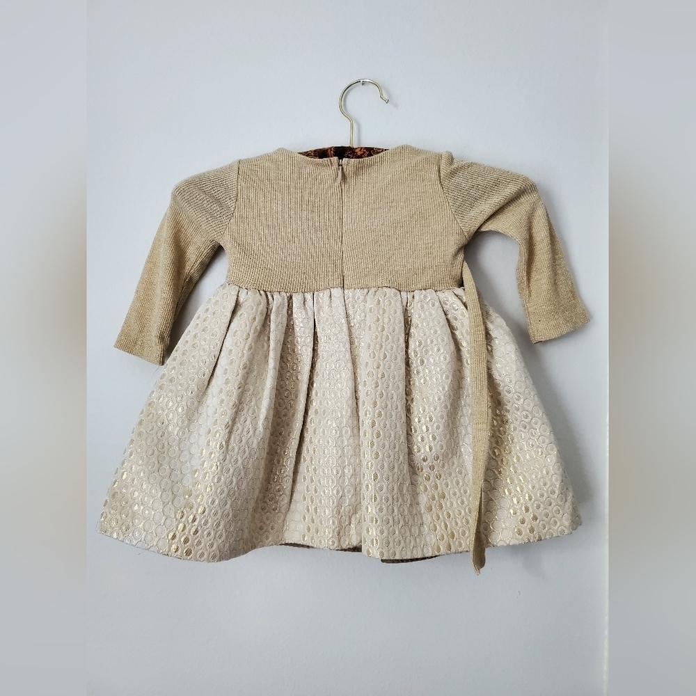 Bonnie Baby girl fancy gold dress size 12M - Picture 6 of 9